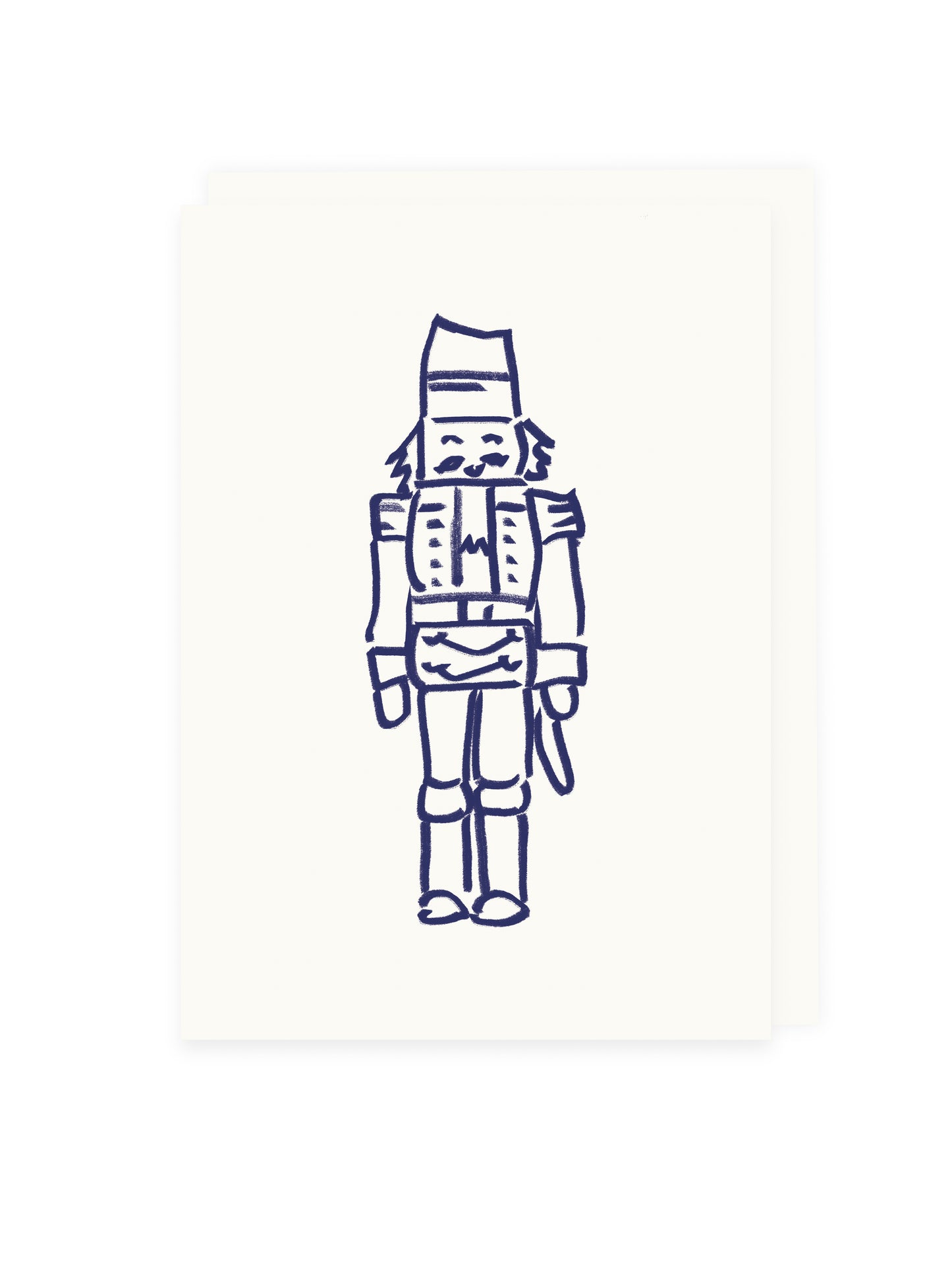 Nutcracker folding card (risograph)