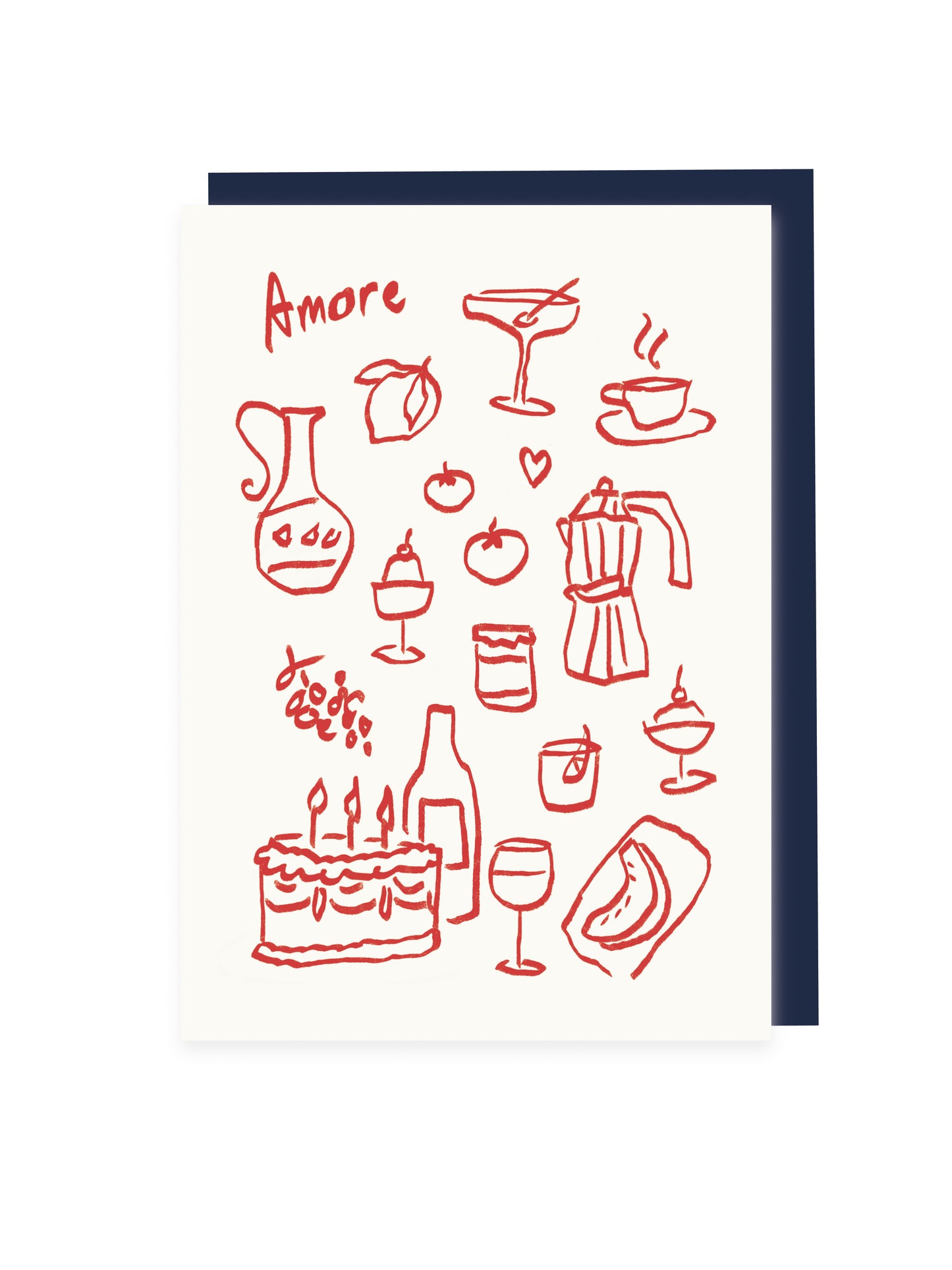 Folding card Amore (risography)