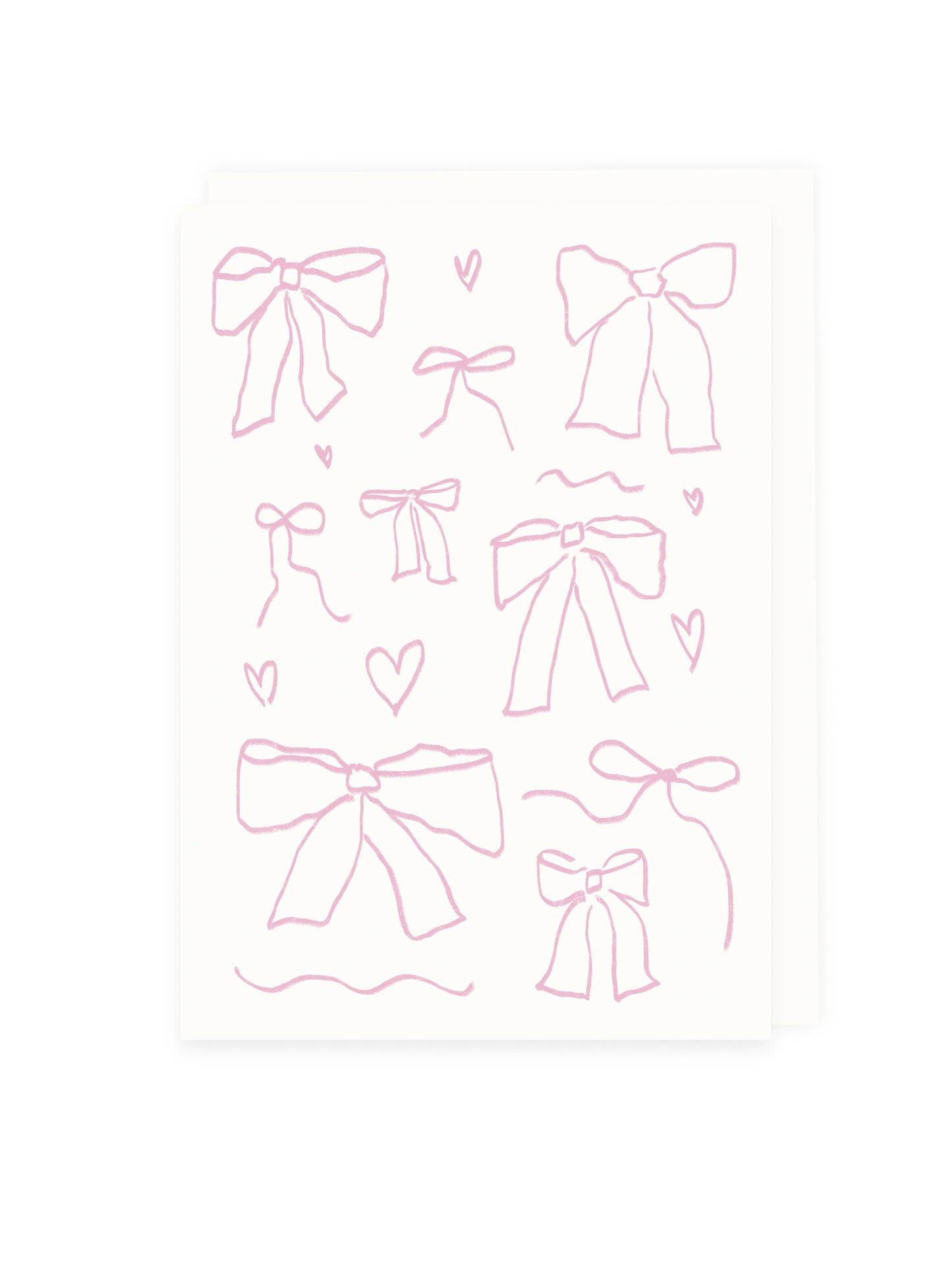 Folding card Many bows