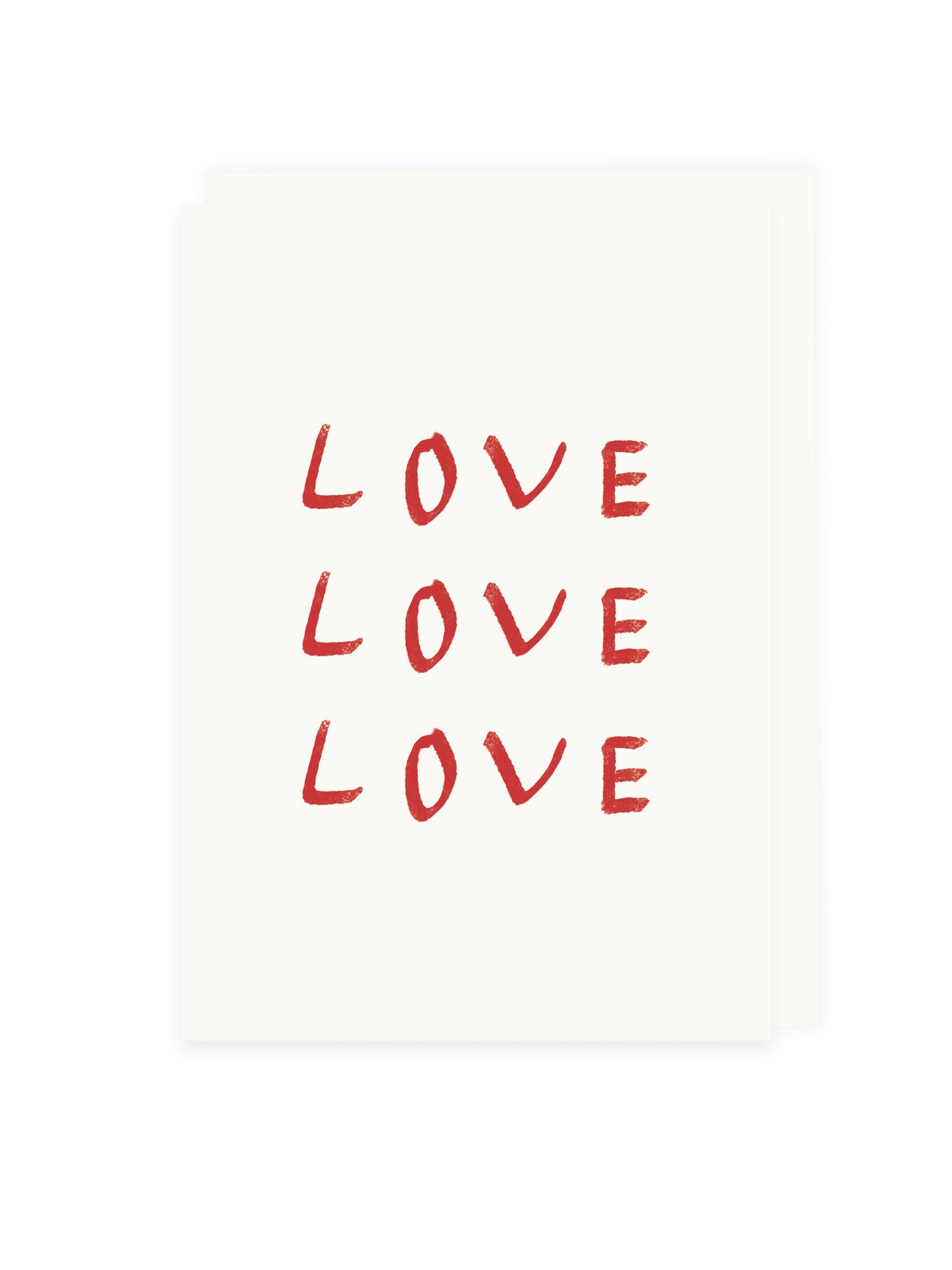Folding card 'Love Love Love' (risography)