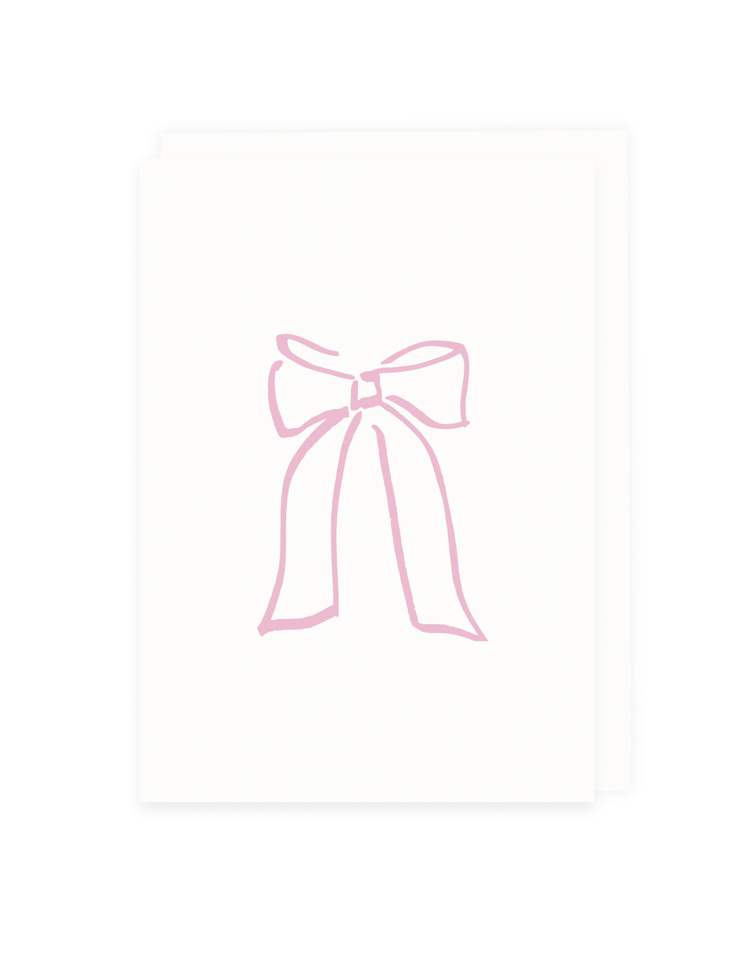 Folding card bow pink