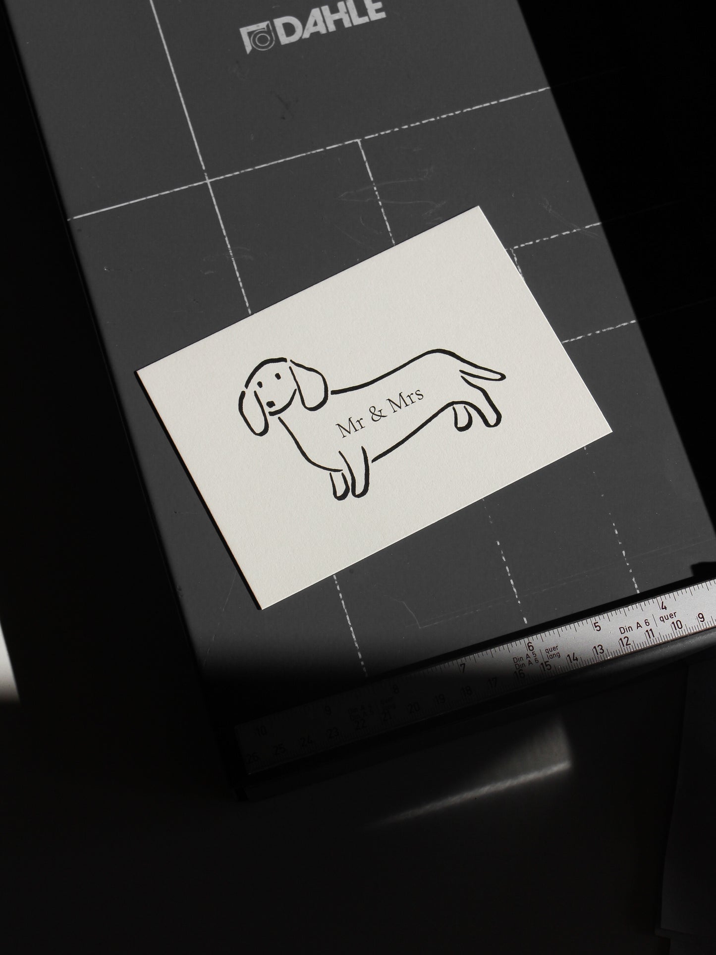 Postcard Dachshund 'Mr & Mrs' (Risography)
