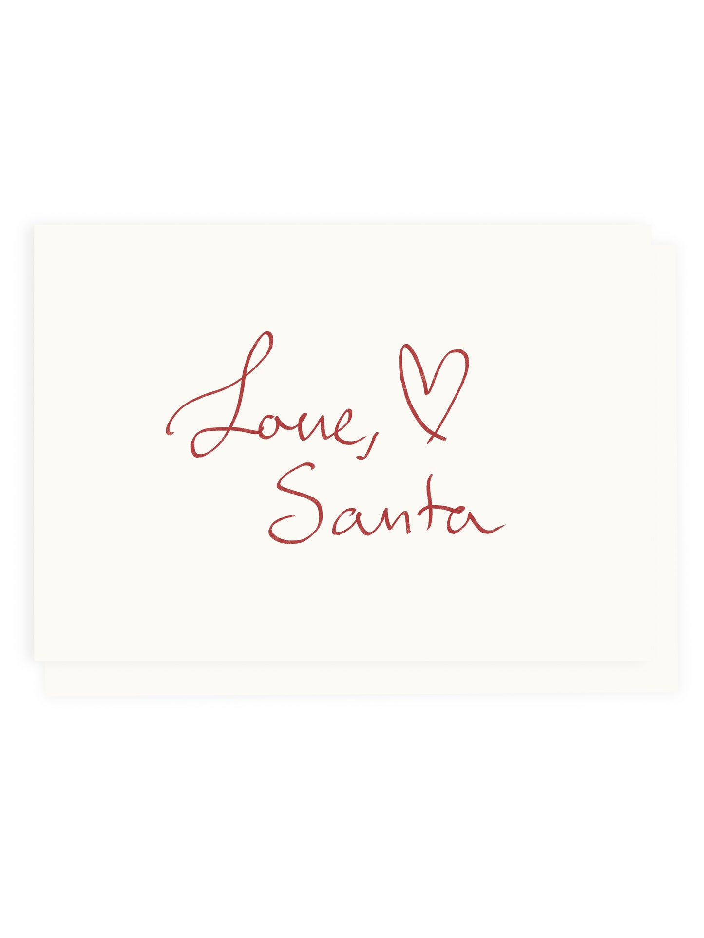 Folding card 'Love, Santa' (risography)