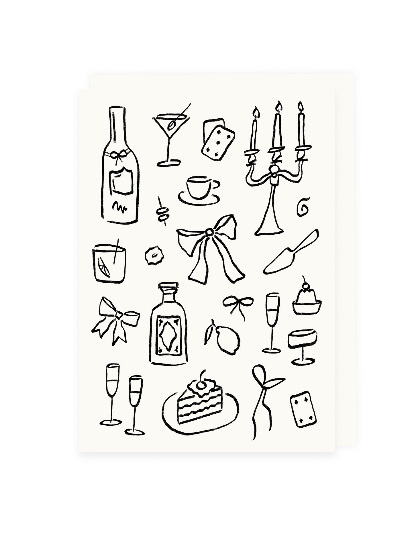 Folding card afternoon soirée (risography)