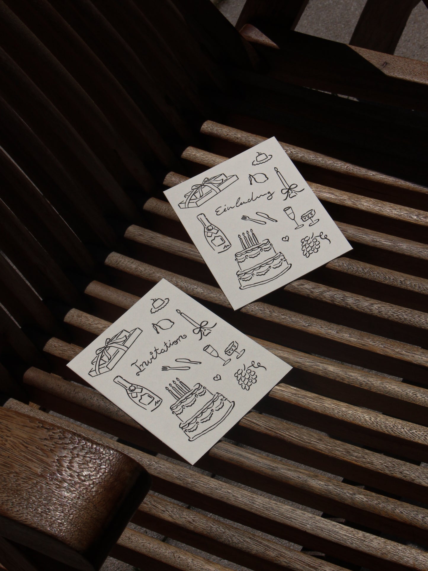 Postkarte 'Invitation' (Risographie)