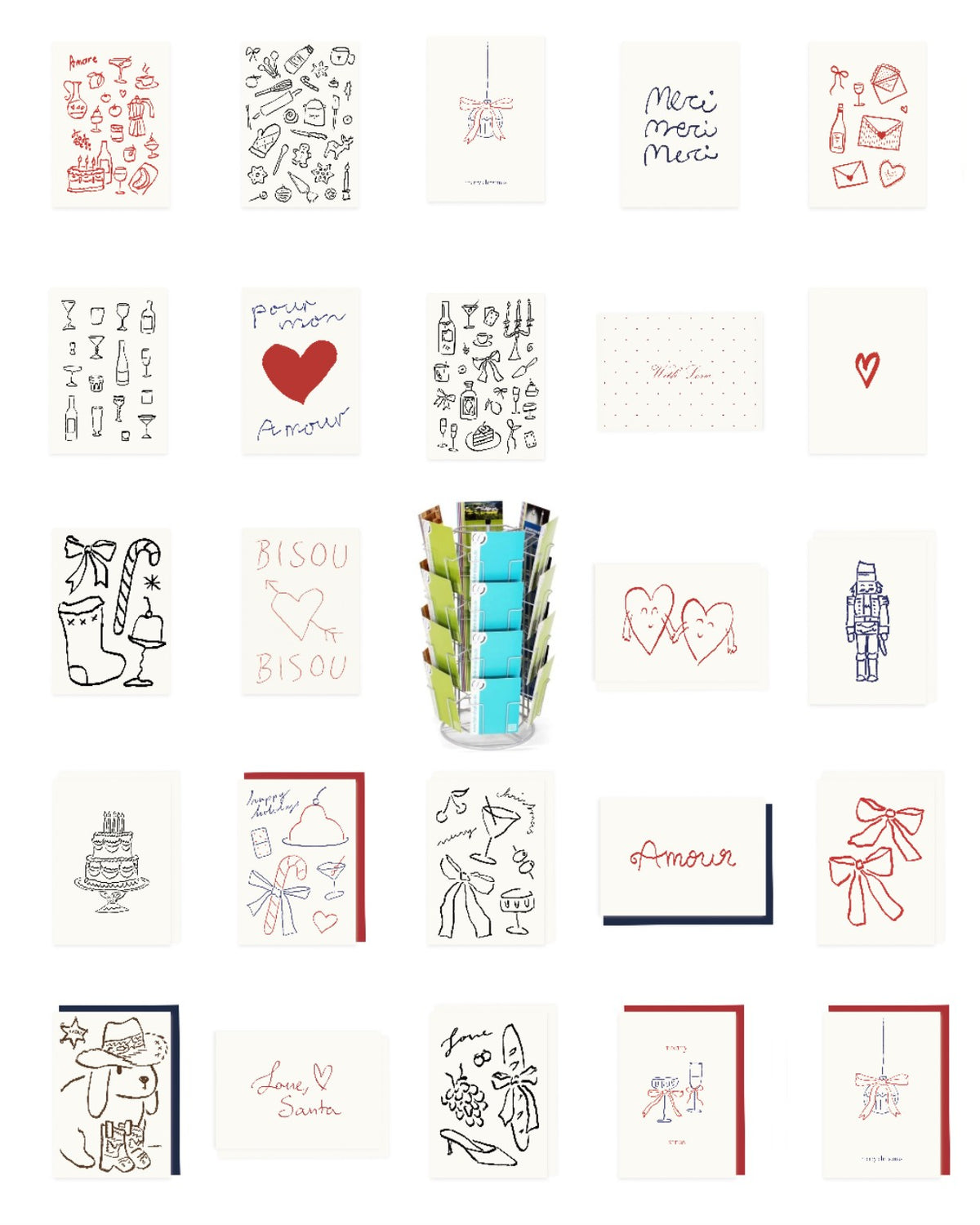 Postcards & Greeting Cards Bestseller Pack with 24 Designs
(12 Postcard Designs & 12 Greeting Card Designs)