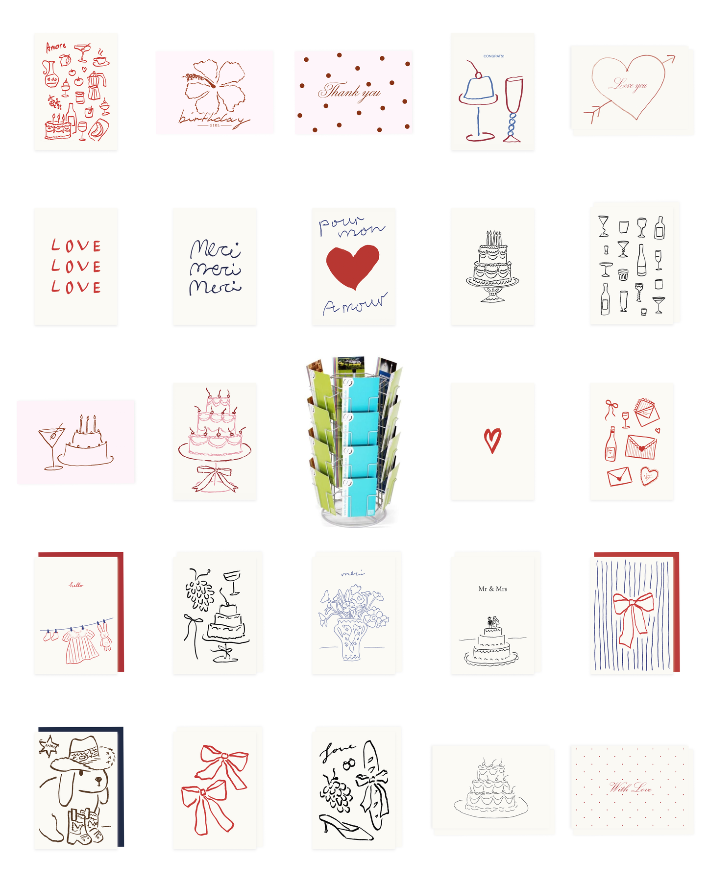 Postcards & Greeting Cards Bestseller Pack with 24 Designs
(12 Postcard Designs & 12 Greeting Card Designs)
