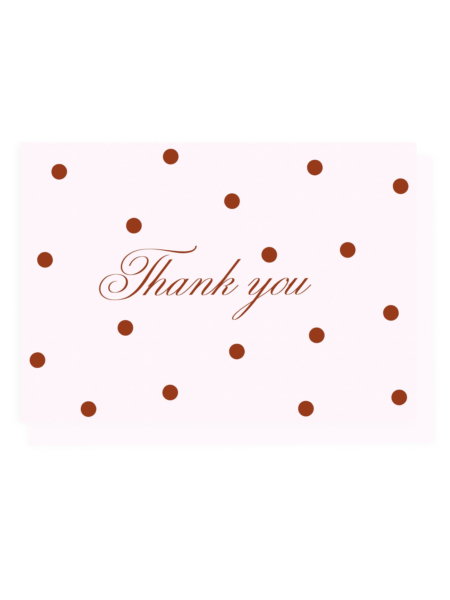Folded Card 'Thank you' Polka Dots (Riso print)
