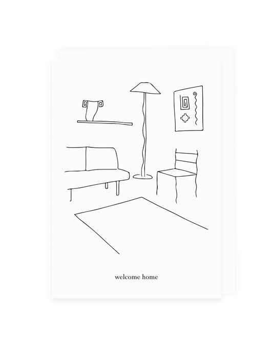 Folding card 'welcome home'