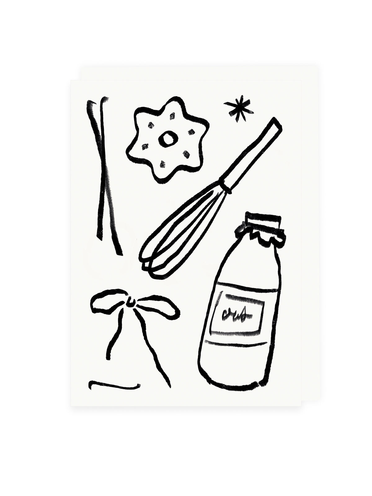 Klappkarte Weihnachtsküche (Risographie)